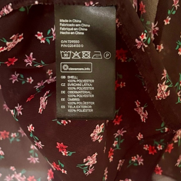 Divided| H&M| Black Sheer Floral Open Cardigan Wrap Coverup Sz L - Picture 3 of 4